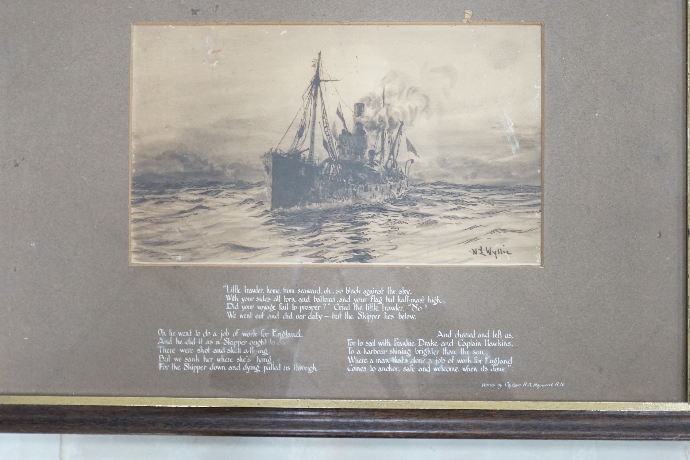 William Lionel Wyllie (1851-1931), etching and aquatint, 'The Little Trawler', signed in ink, 16.5 x 29cm